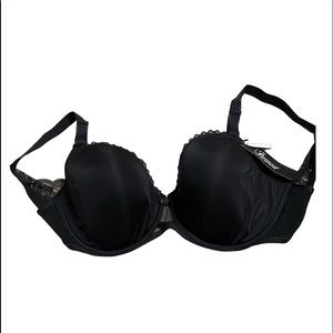 Paramour 34 H black lace bra new
